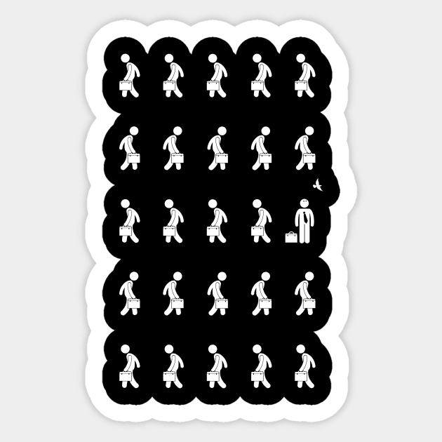 Introvert Free Thinker Sticker by Cheapheat